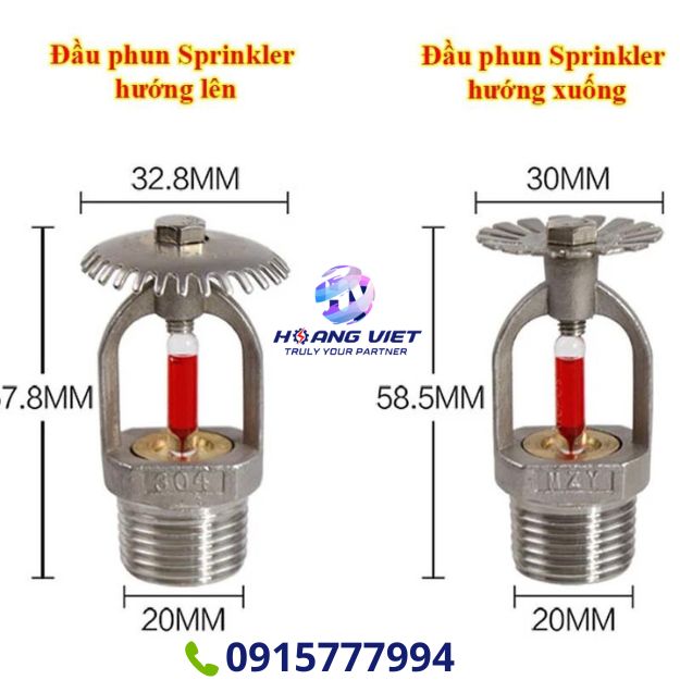 Dau Phun Sprinkler Chua Chay Dn15 12 Inox 304 2